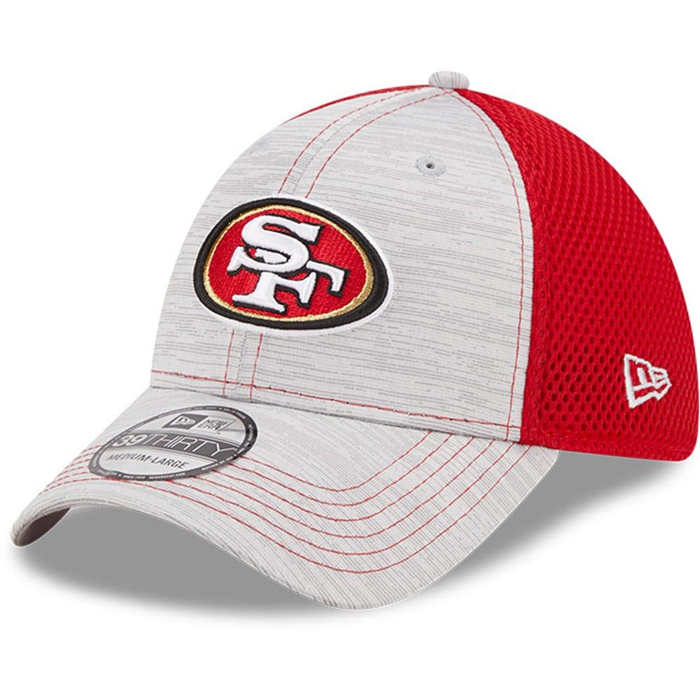 New Era Men's San Francisco 49ers Logo Red 39Thirty Stretch Fit Hat