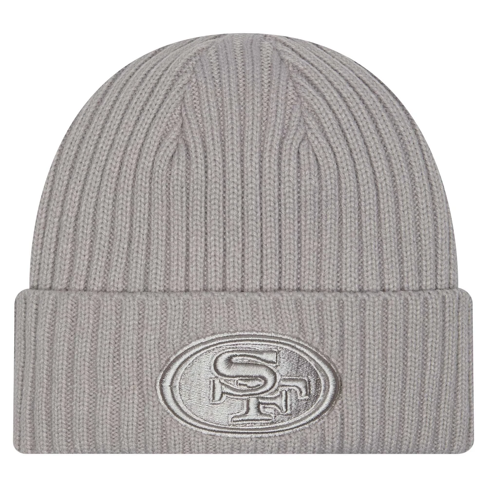 Bonnet tricoté à revers San Francisco 49ers Color Pack gris New Era pour homme