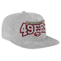 Men's New Era Gray San Francisco 49ers Throwback Corded Golfer Snapback Hat