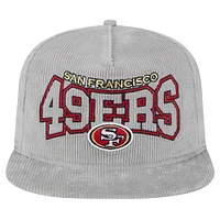 Men's New Era Gray San Francisco 49ers Throwback Corded Golfer Snapback Hat