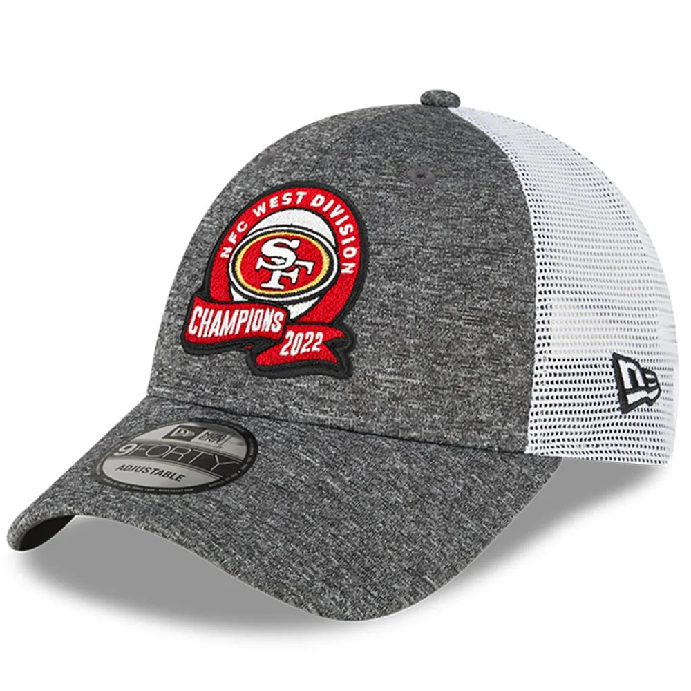 San Francisco 49ers New Era 2022 NFC West Division Champions Locker Room  9FORTY Adjustable Hat - Heather Gray