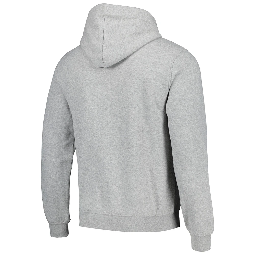 Men's New Era Heather Gray San Francisco 49ers Retro Pullover Hoodie