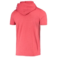 Men's New Era Heathered Red San Francisco 49ers Team Brushed Hoodie T-Shirt