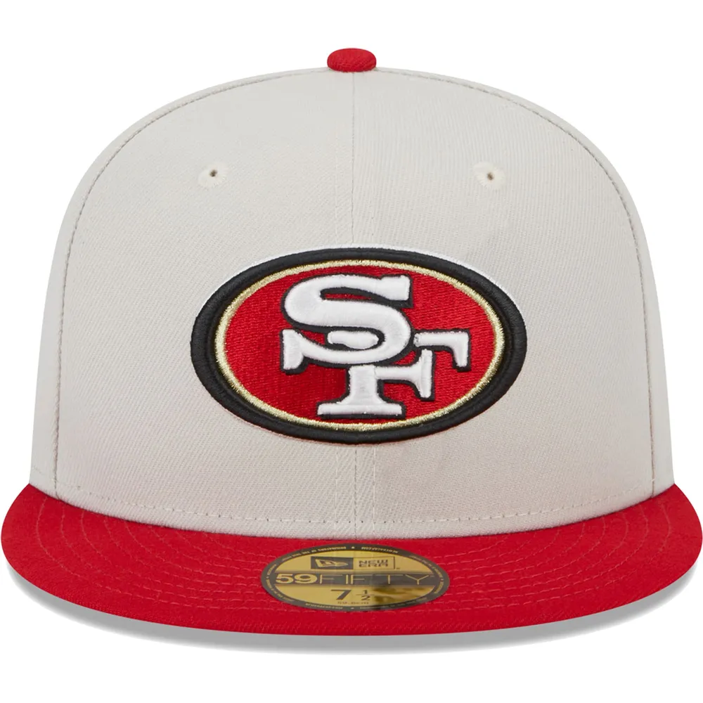 New Era Men's New Era Khaki/Scarlet San Francisco 49ers Super Bowl  Champions Patch 59FIFTY Fitted Hat