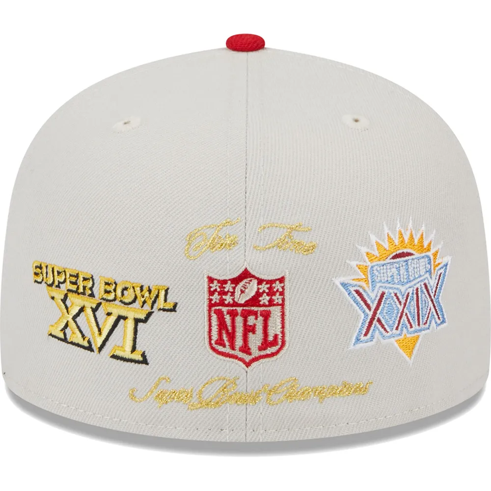 San Francisco 49ers New Era Crown 5x Super Bowl Champions 59FIFTY Fitted Hat  - Black