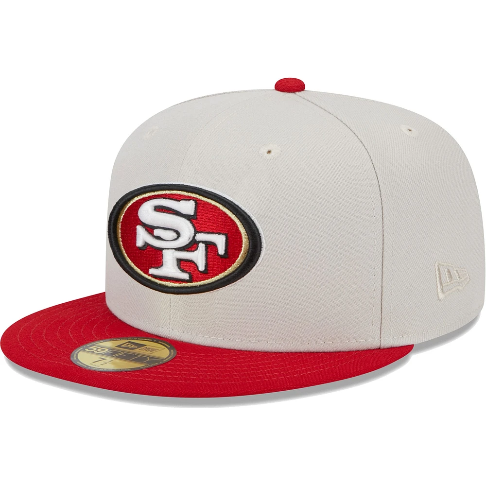 Casquette ajustée 59FIFTY pour homme New Era kaki/écarlate San Francisco 49ers Super Bowl Champions Patch