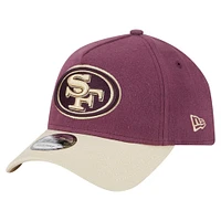 Casquette ajustable Moleskin A-Frame 9FORTY pour homme New Era marron/beige San Francisco 49ers