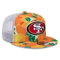 Men's New Era Orange San Francisco 49ers Citrus 9FIFTY Trucker Snapback Hat