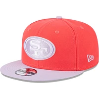 Men's New Era Red/Lavender San Francisco 49ers Two-Tone Color Pack 9FIFTY Snapback Hat