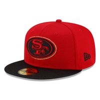 Men's San Francisco 49ers New Era Black on Black Low Profile 59FIFTY Fitted  Hat