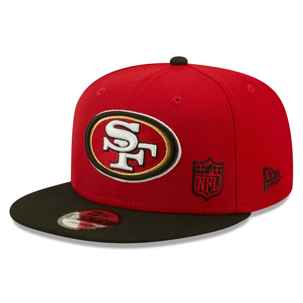 49ers black snapback hat