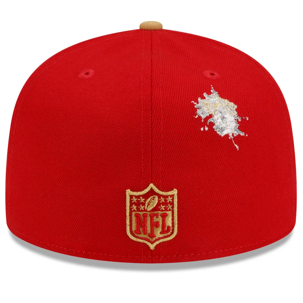 Casquette ajustée 59FIFTY pour homme New Era écarlate/doré San Francisco 49ers NFL x Staple Collection