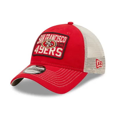 Men's New Era Scarlet San Francisco 49ers Basic 9FIFTY Adjustable Snapback  Hat