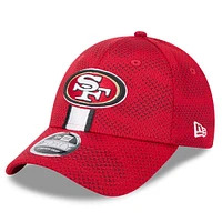 Casquette réglable New Era Scarlet San Francisco 49ers 2024 Sideline 9FORTY pour homme