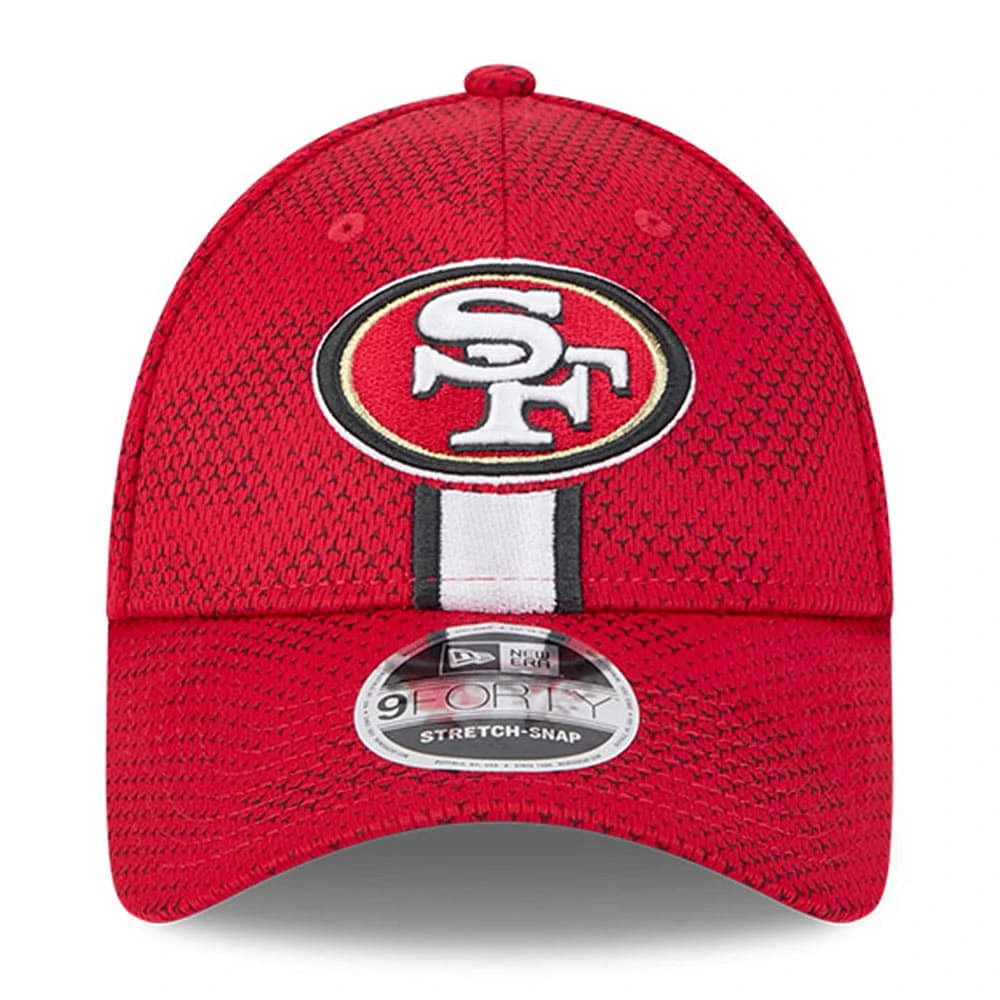 Men's New Era Scarlet San Francisco 49ers 2024 Sideline 9FORTY Stretch-Snap Hat