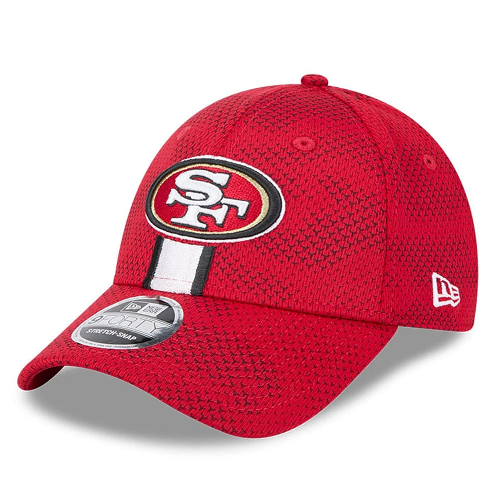 Men's New Era Scarlet San Francisco 49ers 2024 Sideline 9FORTY Stretch-Snap Hat