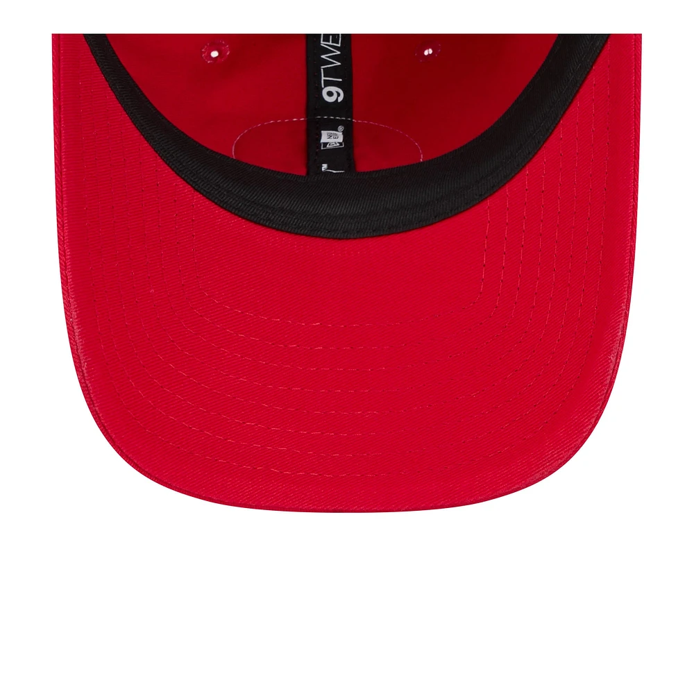 Casquette réglable New Era Scarlet San Francisco 49ers 2024 Sideline 9TWENTY pour homme