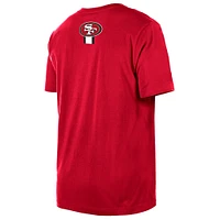 Men's New Era  Scarlet San Francisco 49ers 3rd Down High Density Print T-Shirt