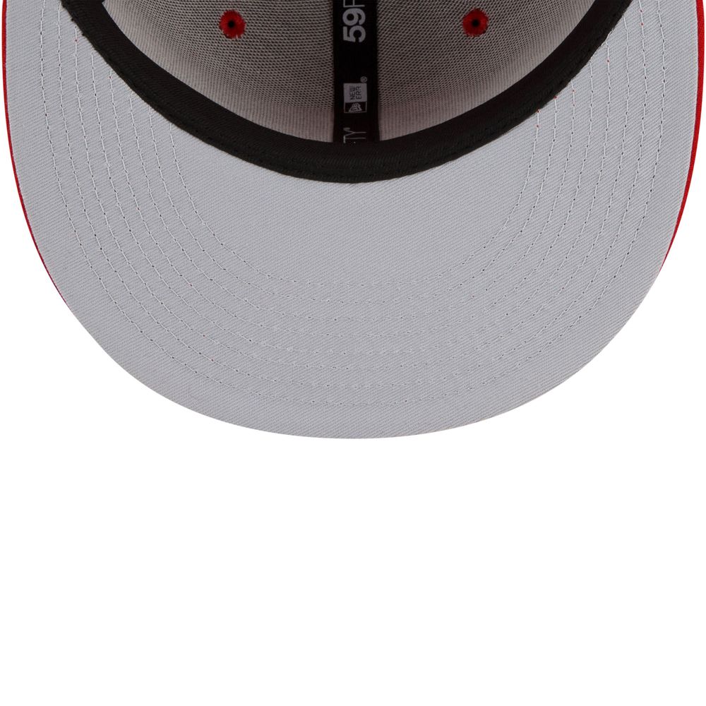 Men's New Era Scarlet San Francisco 49ers 5x Super Bowl Champions Count The Rings - Fitted Hat