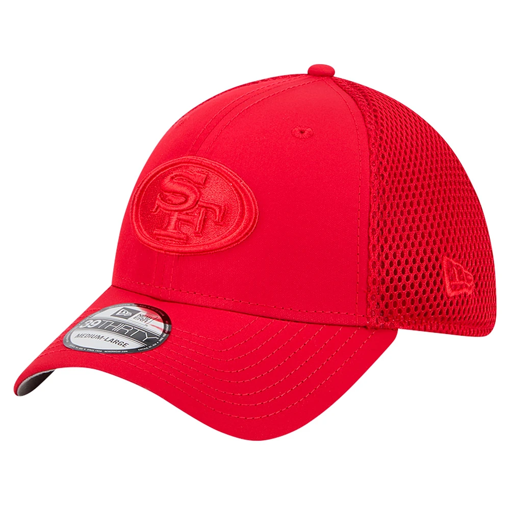 Men's New Era Scarlet San Francisco 49ers Active Team Tone 39THIRTY Flex Hat