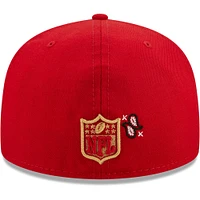 Men's New Era Scarlet San Francisco 49ers Bandana 59FIFTY - Fitted Hat