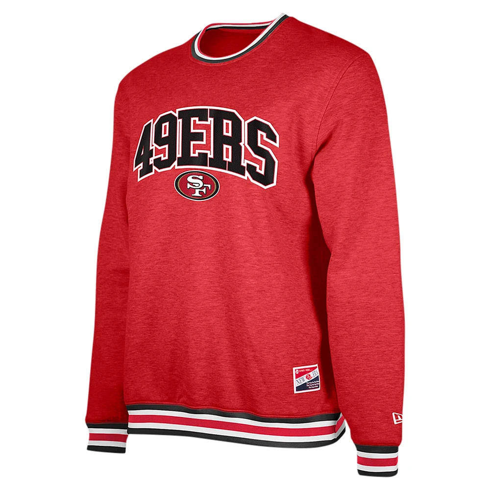 Men's New Era Scarlet San Francisco 49ers Big & Tall Pullover Sweatshirt