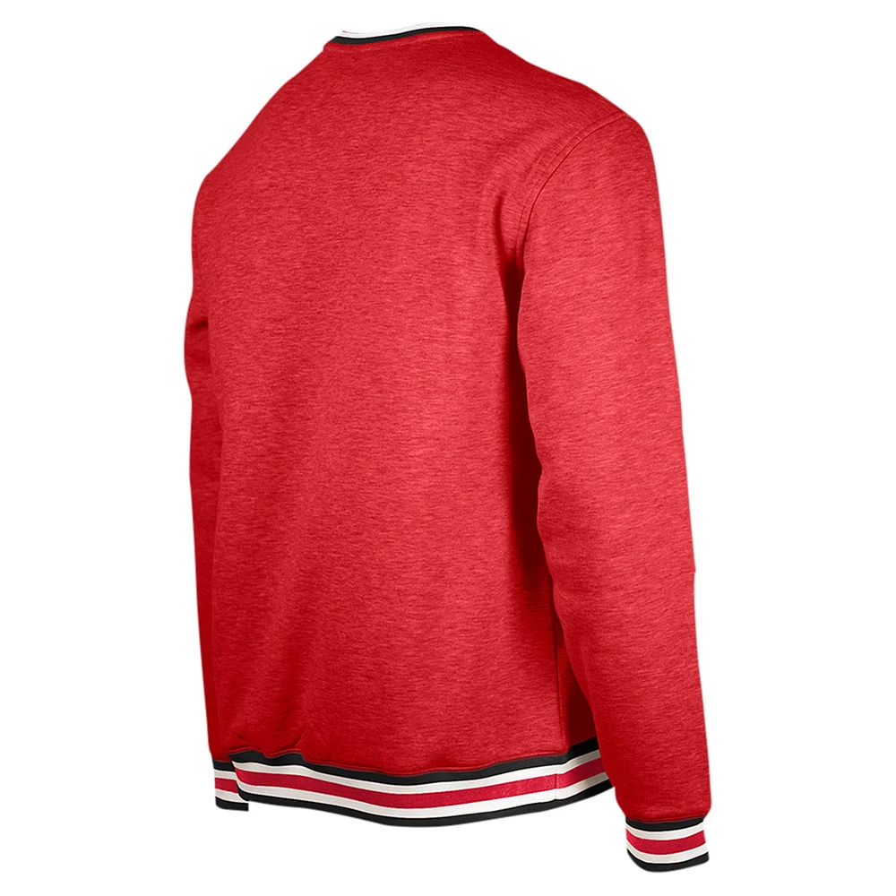 Men's New Era Scarlet San Francisco 49ers Big & Tall Pullover Sweatshirt