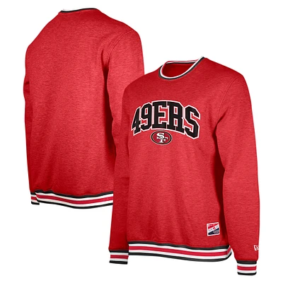 Men's New Era Scarlet San Francisco 49ers Big & Tall Pullover Sweatshirt