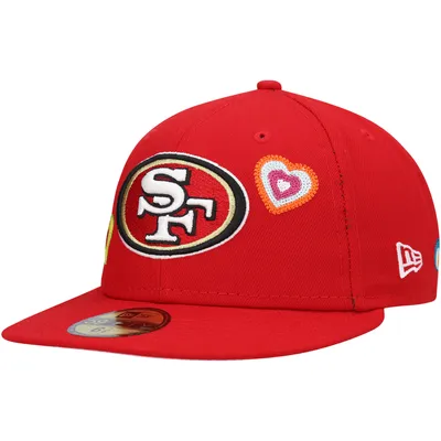 Men's New Era Scarlet/Gold San Francisco 49ers Super Bowl XXIX Letterman  59FIFTY Fitted Hat