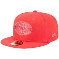 Men's New Era Scarlet San Francisco 49ers Color Pack Brights 59FIFTY Fitted Hat