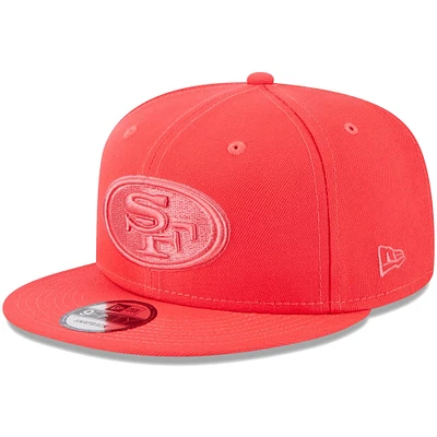 Casquette New Era Scarlet San Francisco 49ers Color Pack Brights 9FIFTY Snapback pour homme