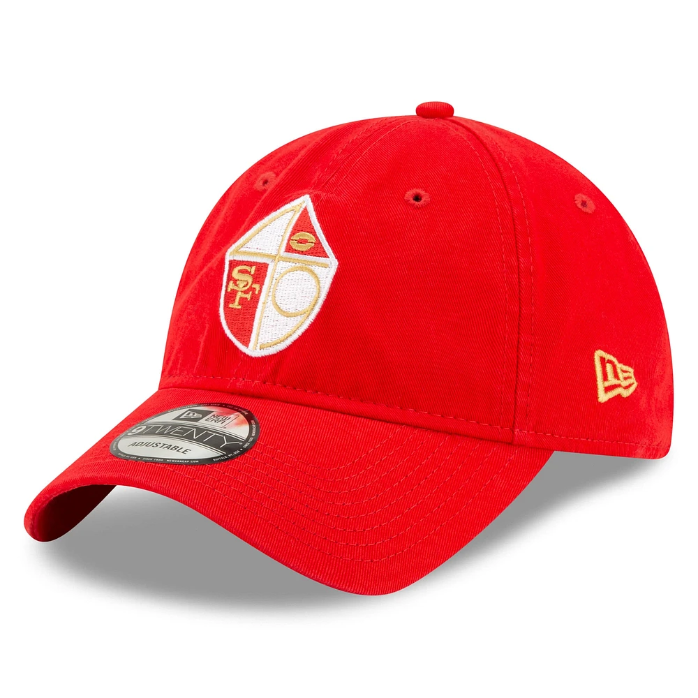 Men's New Era Scarlet San Francisco 49ers Core Classic 9TWENTY Adjustable Hat