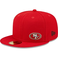 Casquette ajustée New Era Scarlet San Francisco 49ers Flawless 59FIFTY pour homme