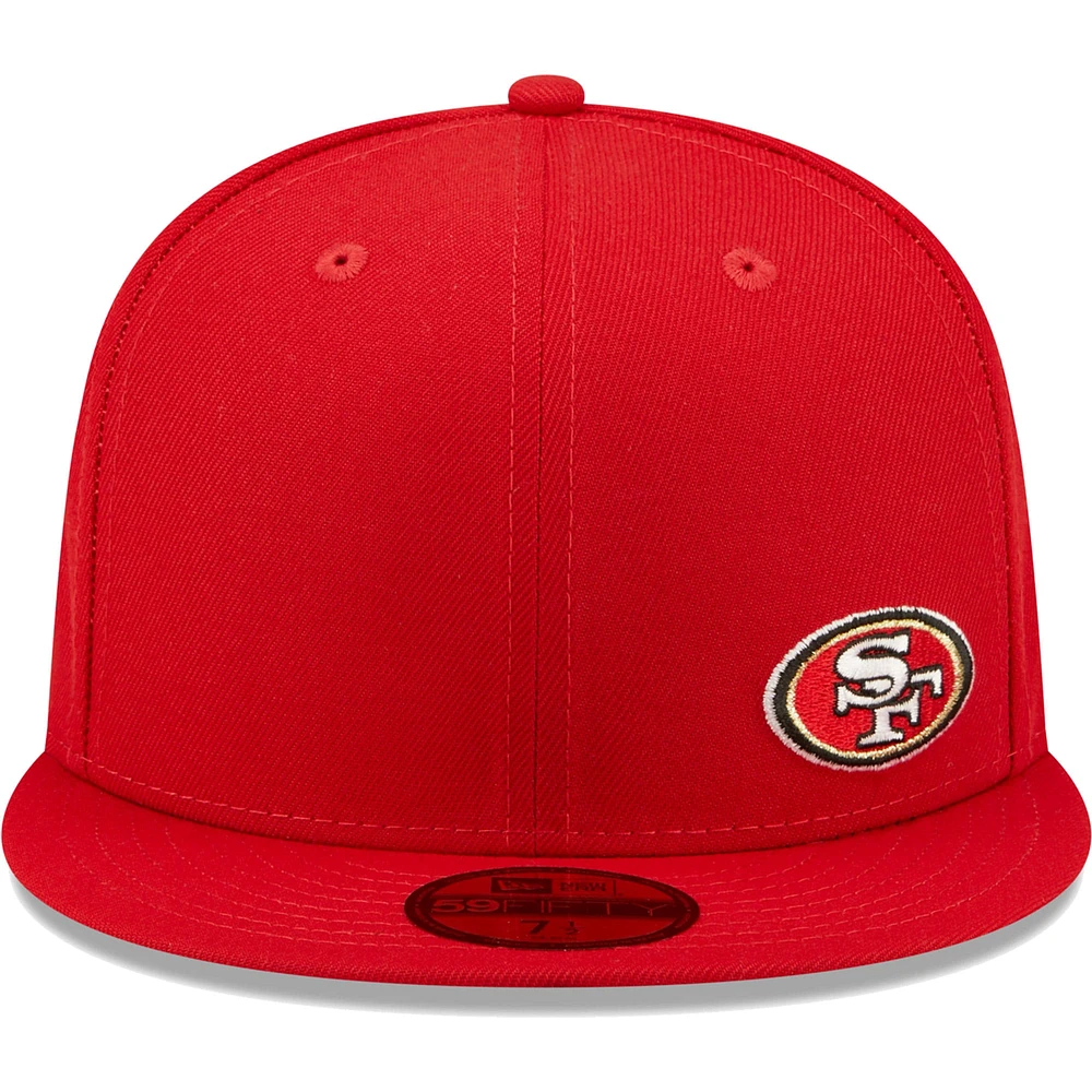 Casquette ajustée New Era Scarlet San Francisco 49ers Flawless 59FIFTY pour homme