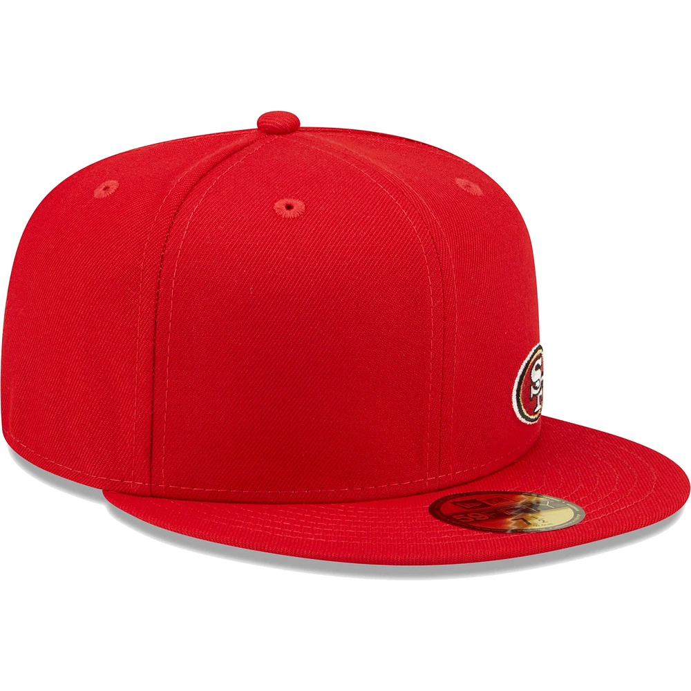 Casquette ajustée New Era Scarlet San Francisco 49ers Flawless 59FIFTY pour homme