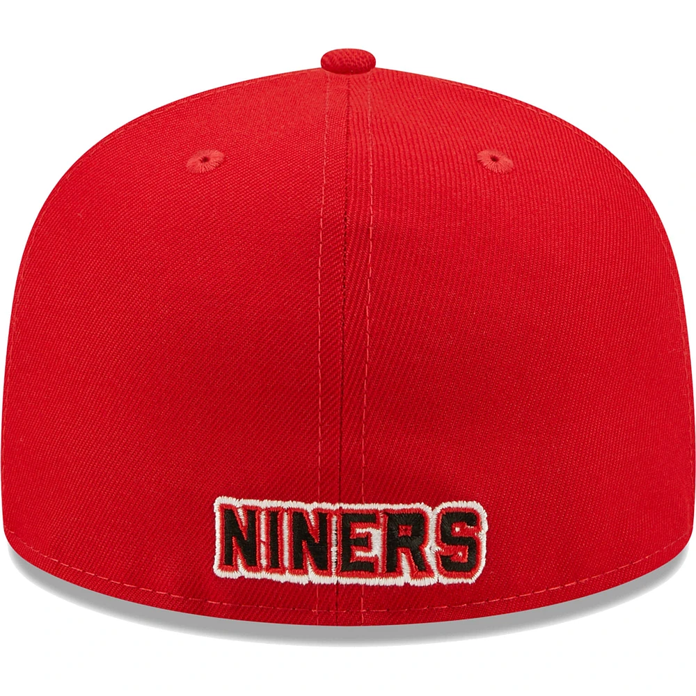 Casquette ajustée New Era Scarlet San Francisco 49ers Flawless 59FIFTY pour homme