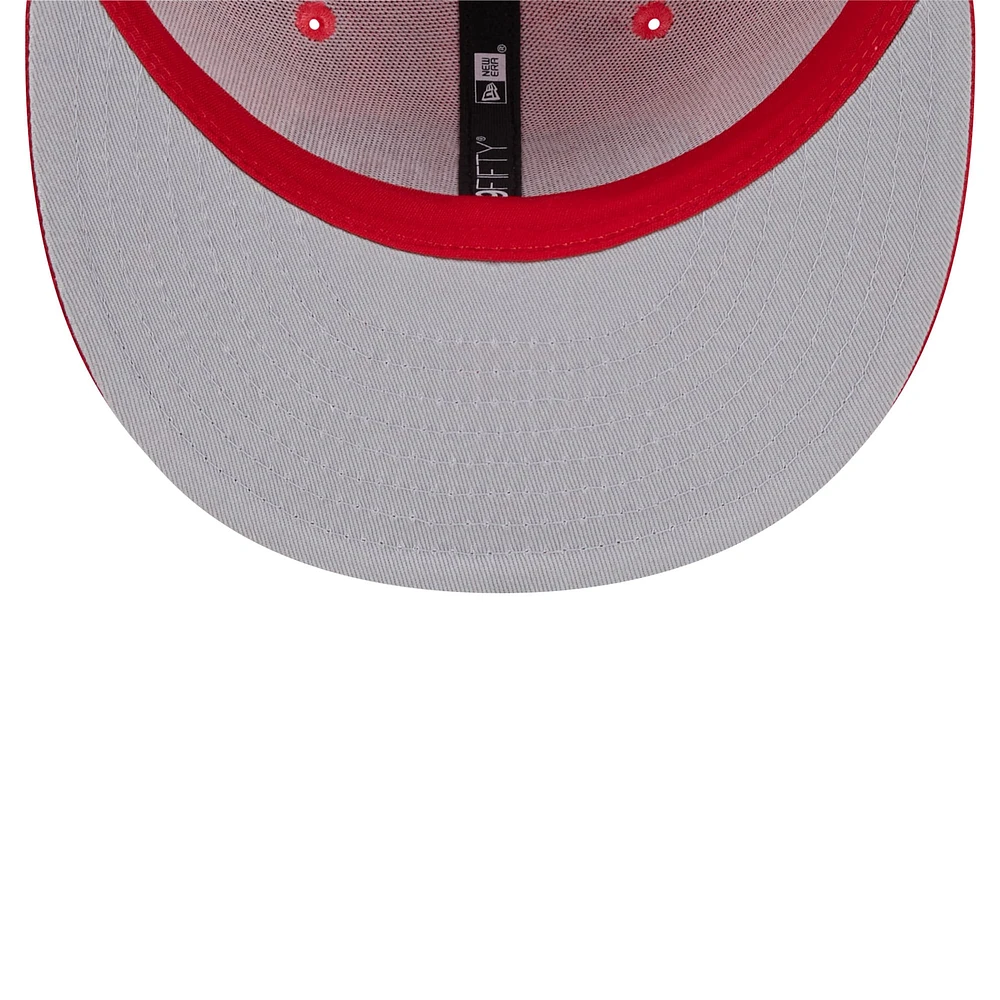 Men's New Era Scarlet San Francisco 49ers Leafy 9FIFTY Snapback Hat