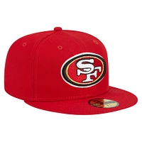 Casquette ajustée New Era Scarlet San Francisco 49ers 59FIFTY pour homme