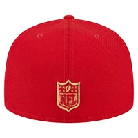 Casquette ajustée New Era Scarlet San Francisco 49ers 59FIFTY pour homme