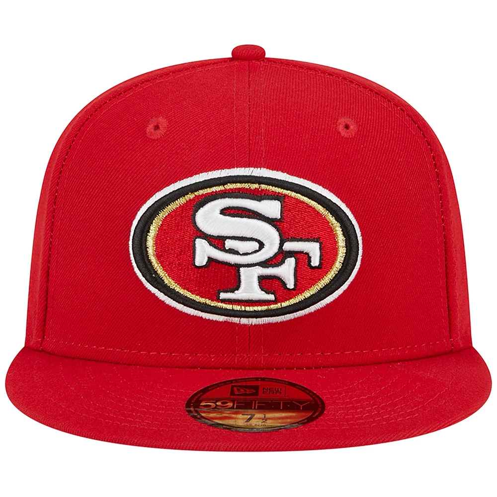 Casquette ajustée New Era Scarlet San Francisco 49ers Main 59FIFTY pour homme