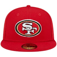 Men's New Era Scarlet San Francisco 49ers Main 59FIFTY Fitted Hat