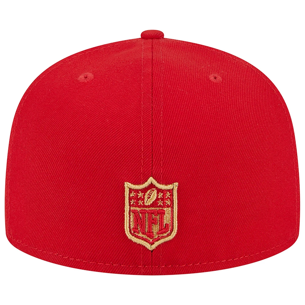 Casquette ajustée New Era Scarlet San Francisco 49ers Main 59FIFTY pour homme