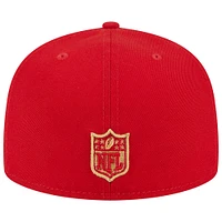 Men's New Era Scarlet San Francisco 49ers Main 59FIFTY Fitted Hat