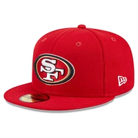 Men's New Era Scarlet San Francisco 49ers  Main Patch 59FIFTY Fitted Hat