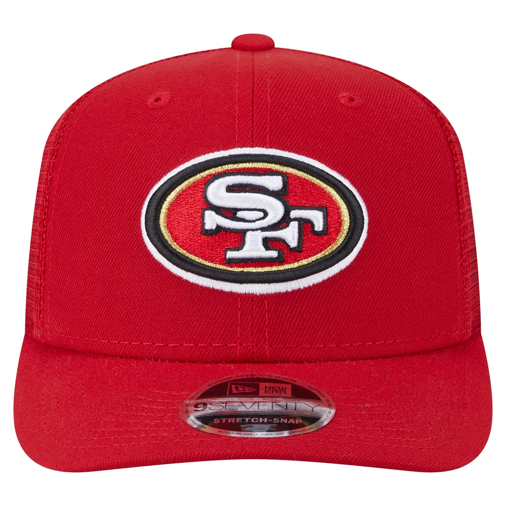 Casquette New Era Scarlet San Francisco 49ers Main Trucker 9SEVENTY Stretch-Snap pour homme