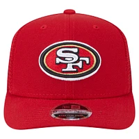 Casquette New Era Scarlet San Francisco 49ers Main Trucker 9SEVENTY Stretch-Snap pour homme