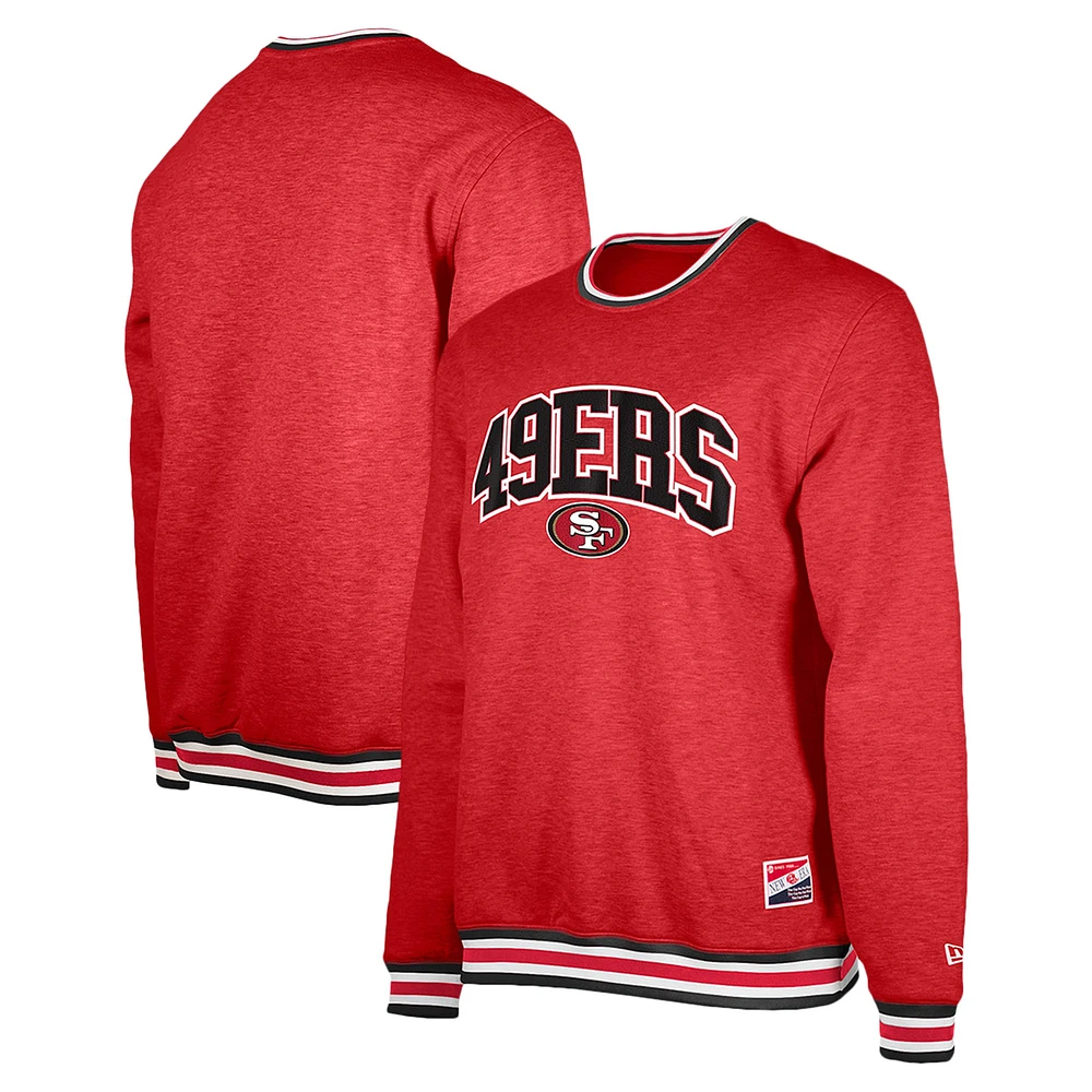 Men's New Era Scarlet San Francisco 49ers Pullover Sweatshirt