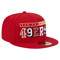 Men's New Era Scarlet San Francisco 49ers Ransom 59FIFTY Fitted Hat