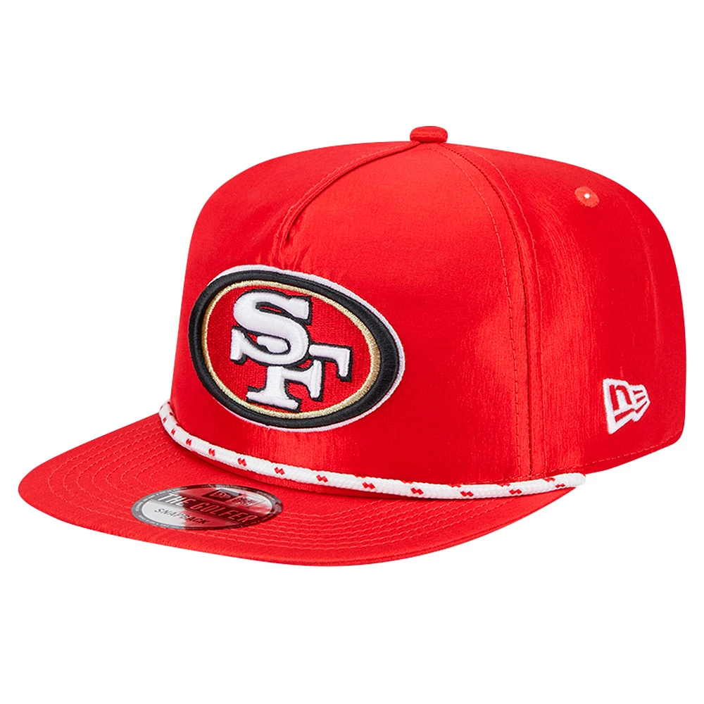 Casquette snapback de golfeur en corde Scarlet San Francisco 49ers New Era pour hommes