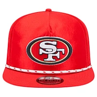 Casquette snapback de golfeur en corde Scarlet San Francisco 49ers New Era pour hommes